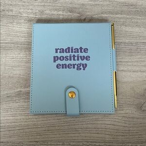 Blue Notebook with Positive Message